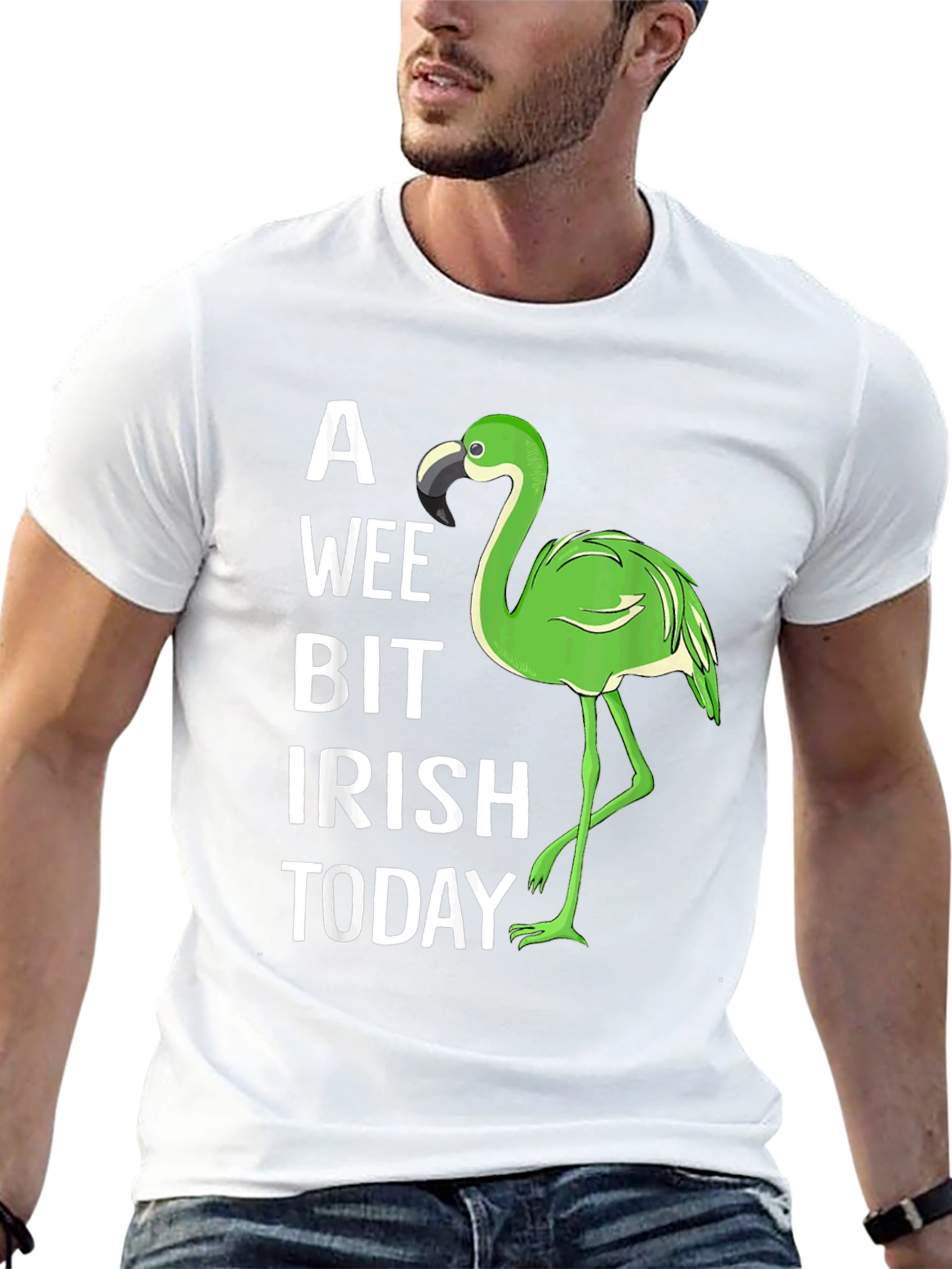 A Wee Bit Irish Flamingo Graphic Tee