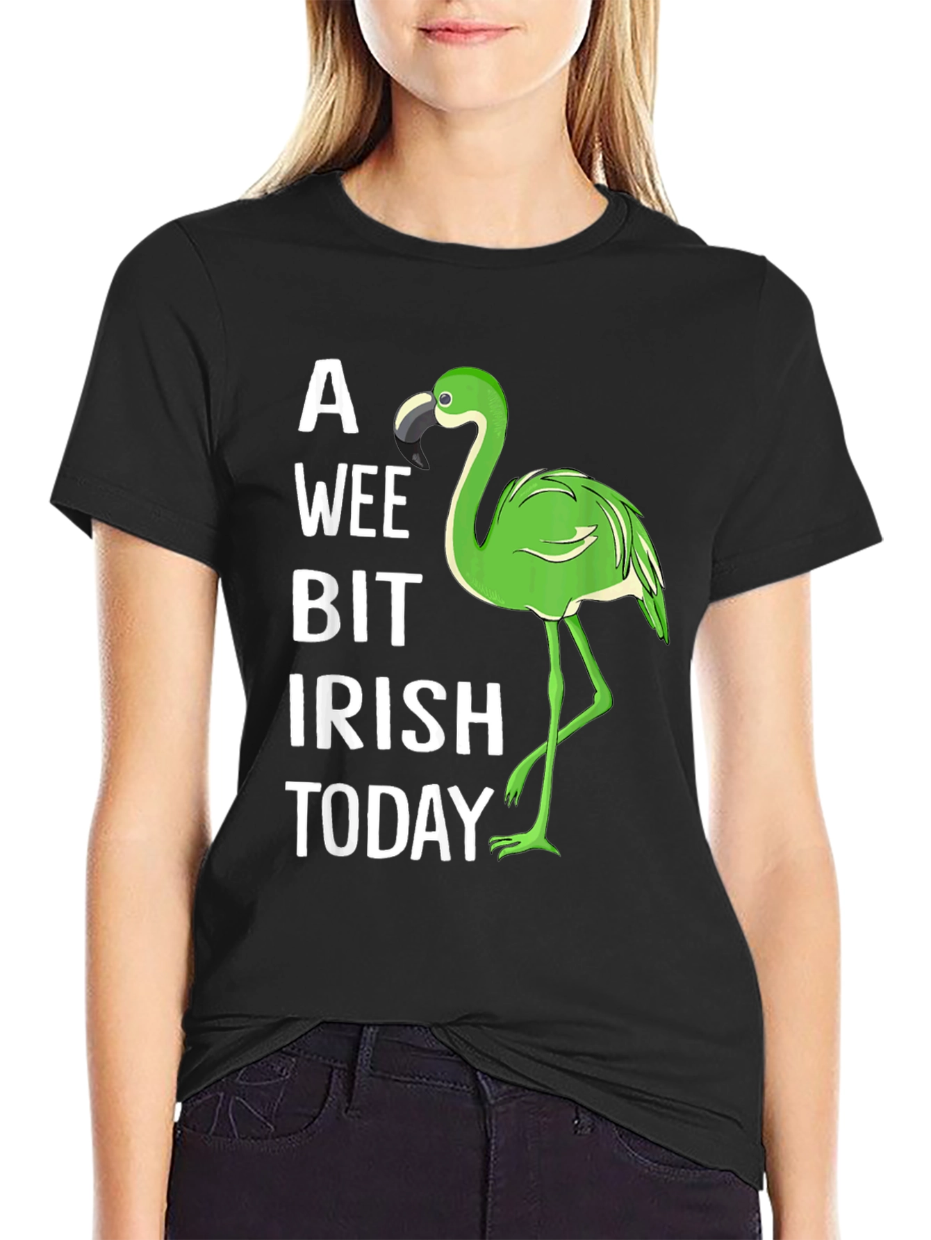 A Wee Bit Irish Flamingo Graphic Tee