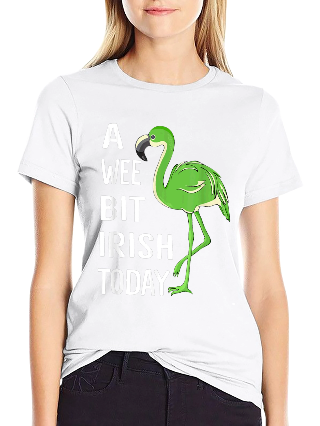 A Wee Bit Irish Flamingo Graphic Tee
