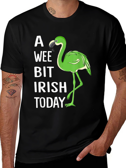 A Wee Bit Irish Flamingo Graphic Tee