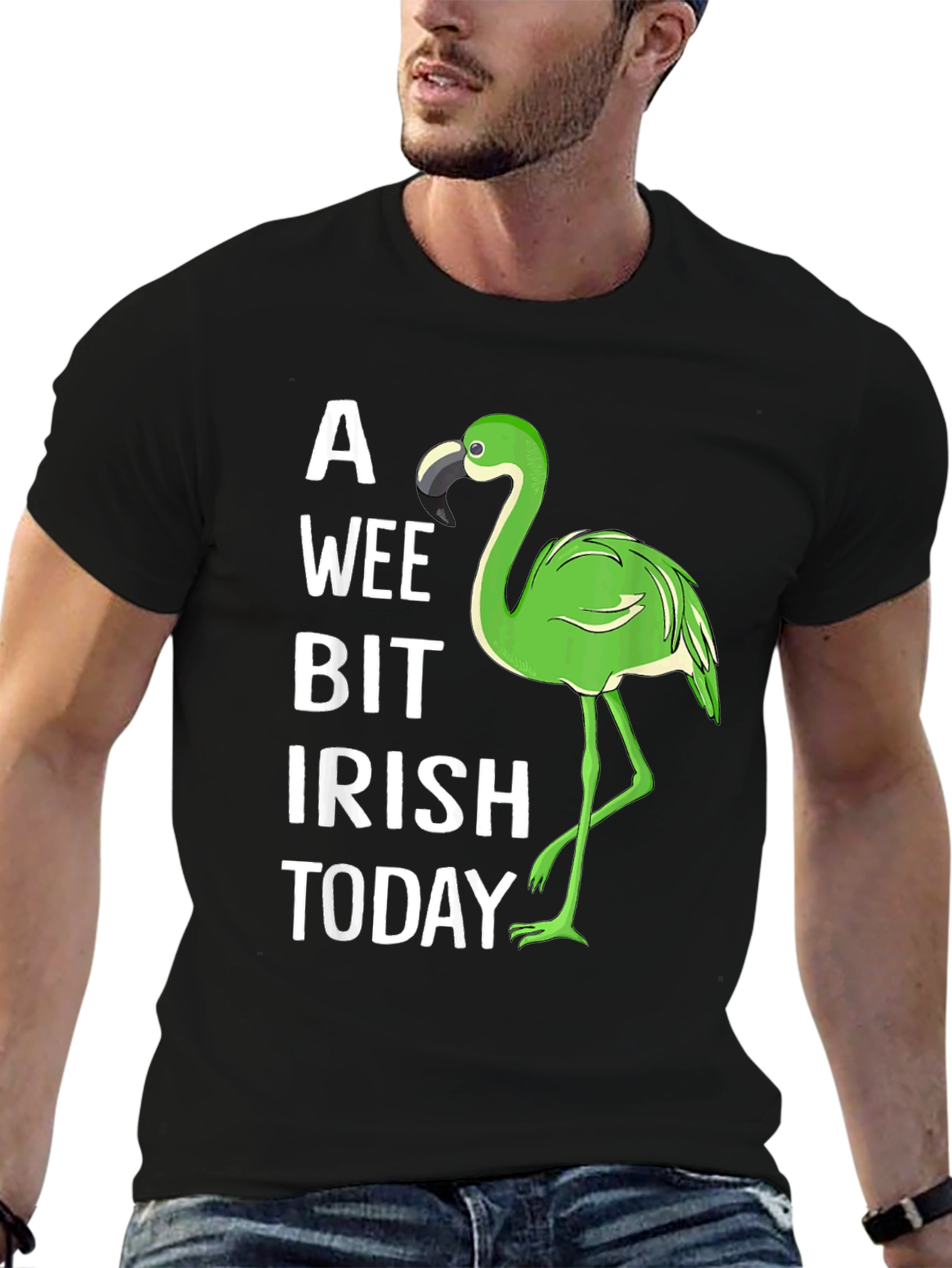 A Wee Bit Irish Flamingo Graphic Tee