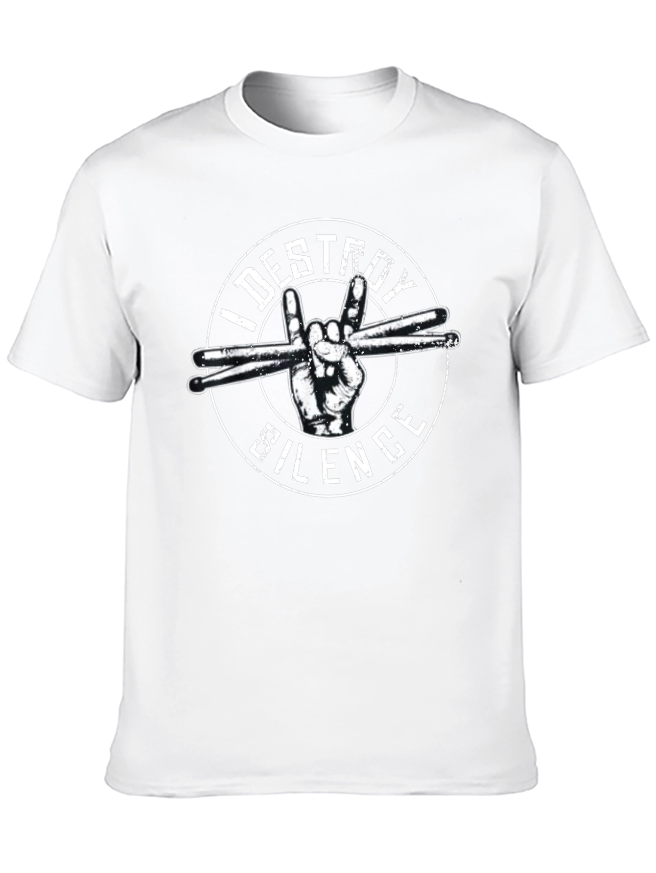 I Destroy Silence Drummer T-Shirt - Rock On!