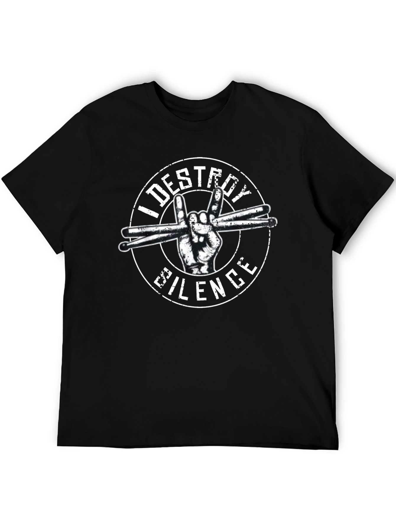 I Destroy Silence Drummer T-Shirt - Rock On!