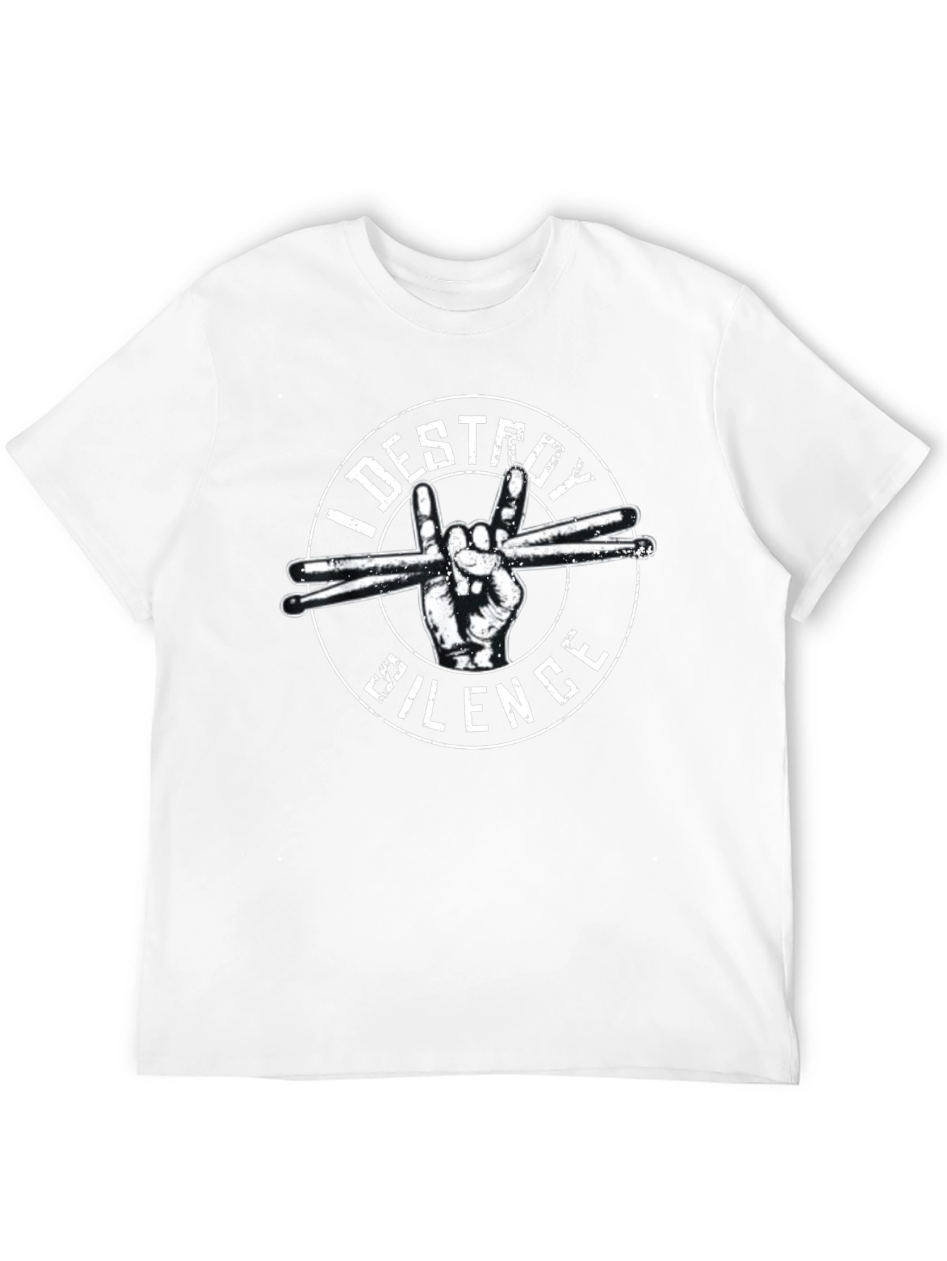I Destroy Silence Drummer T-Shirt - Rock On!