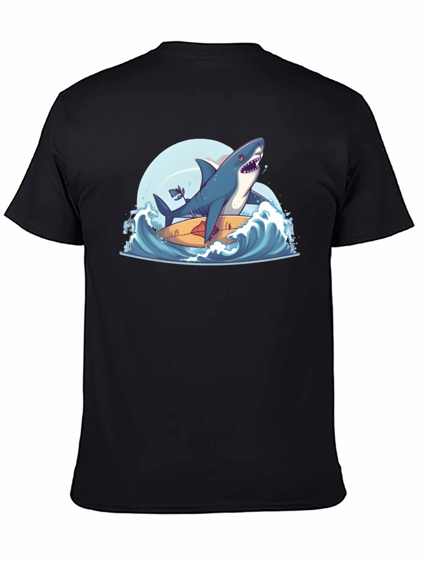 Shark Surfing Tee - Cool Graphic T-Shirt