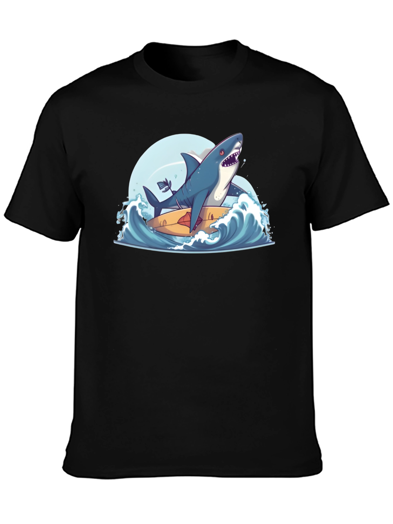 Shark Surfing Tee - Cool Graphic T-Shirt
