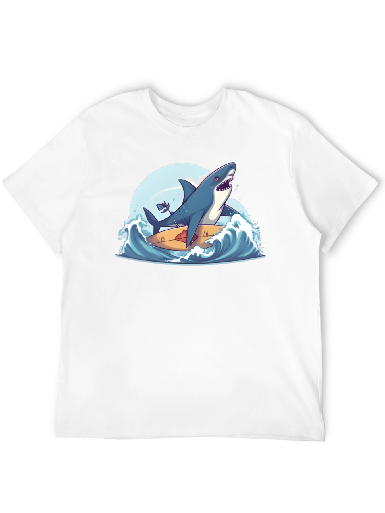 Shark Surfing Tee - Cool Graphic T-Shirt