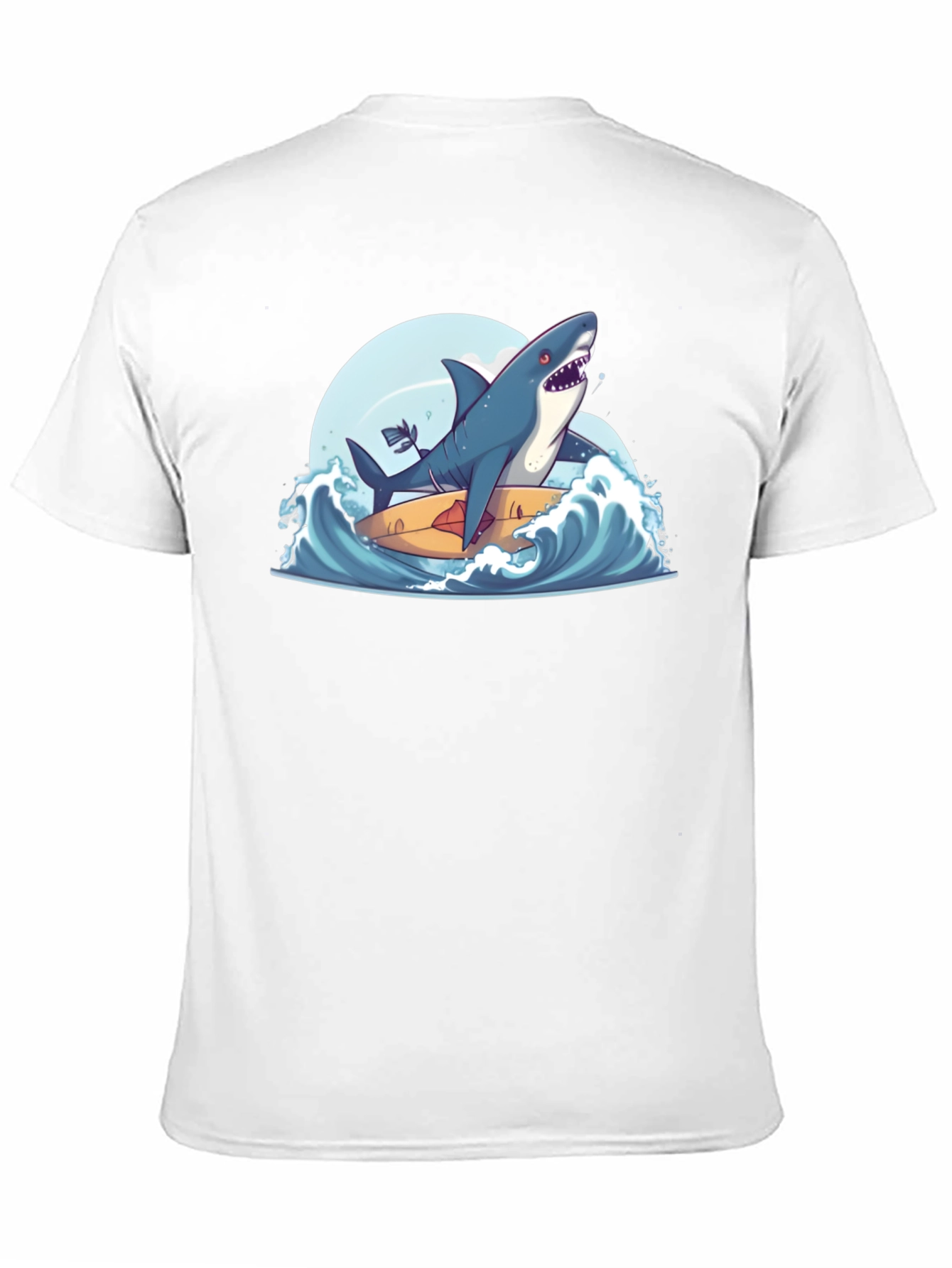 Shark Surfing Tee - Cool Graphic T-Shirt