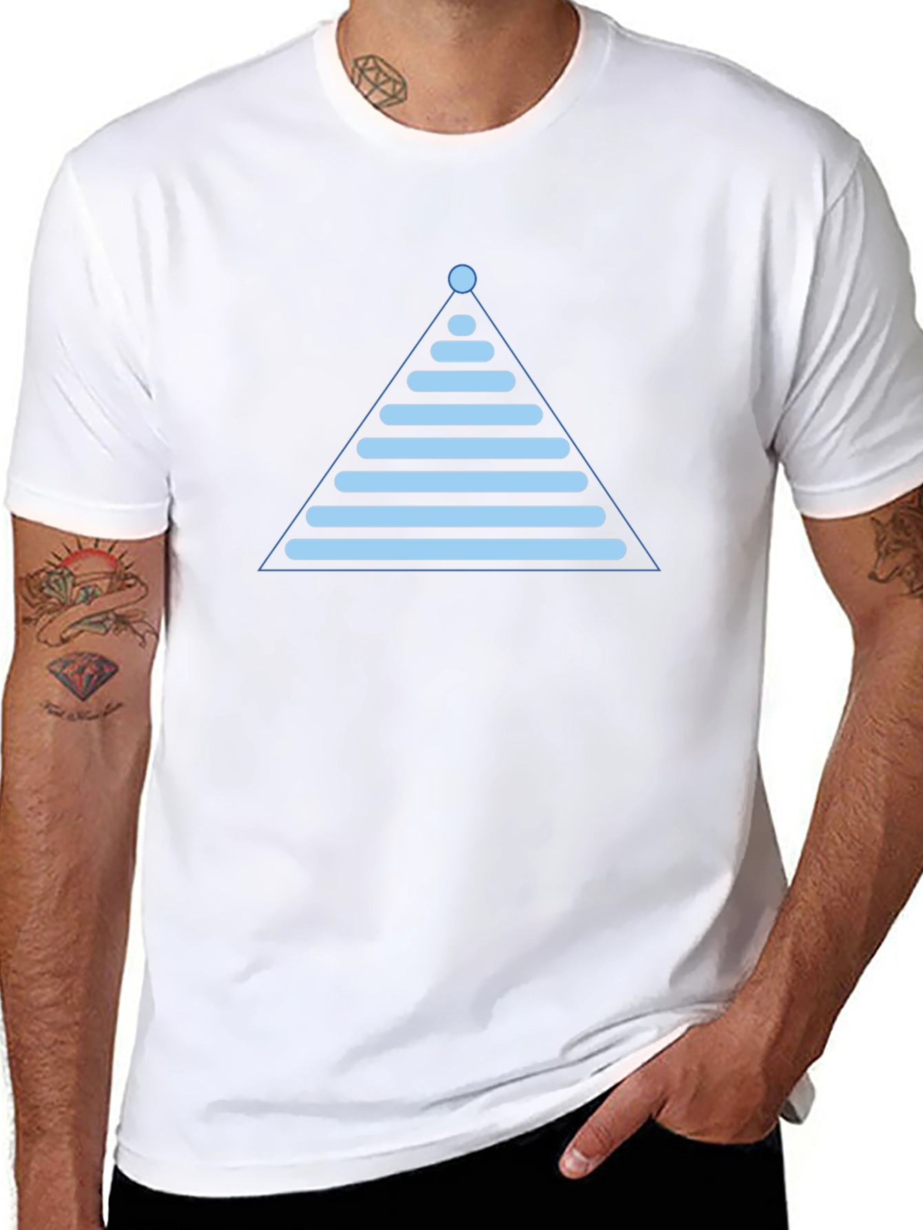 Modern Geometric Pyramid T-Shirt
