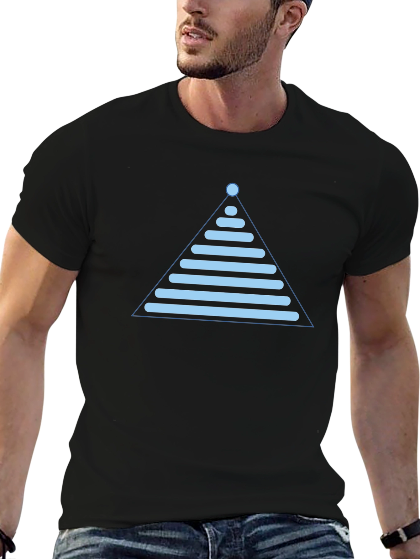 Modern Geometric Pyramid T-Shirt