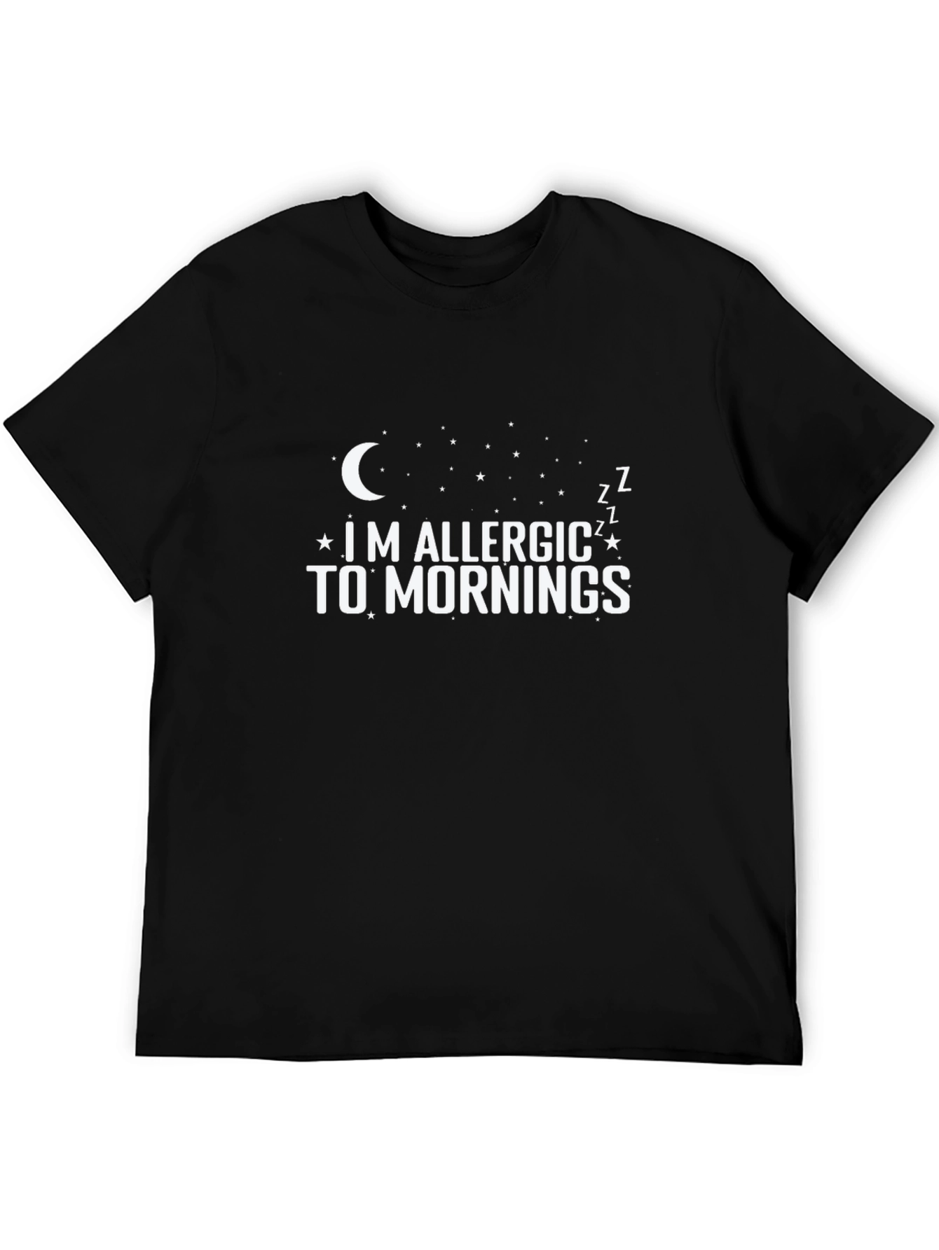Allergic to Mornings Black T-Shirt