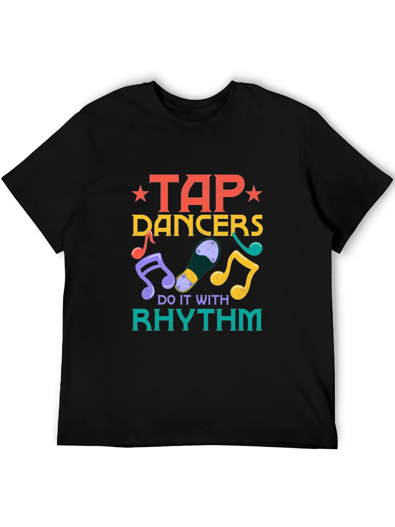 Tap Dancers Do It With Rhythm Black T-Shirt