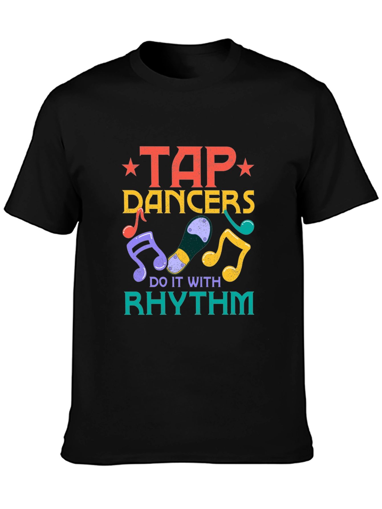 Tap Dancers Do It With Rhythm Black T-Shirt