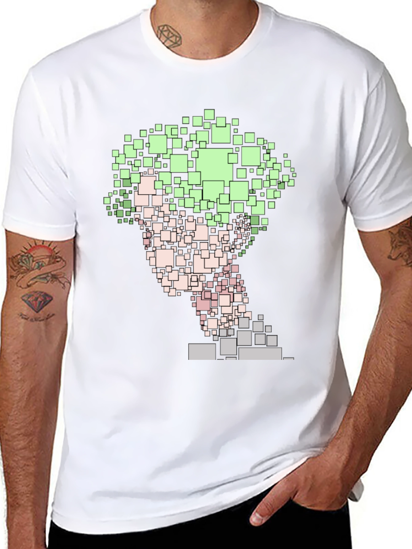 Abstract Pixel Art T-Shirt - Stylish Graphic Tee