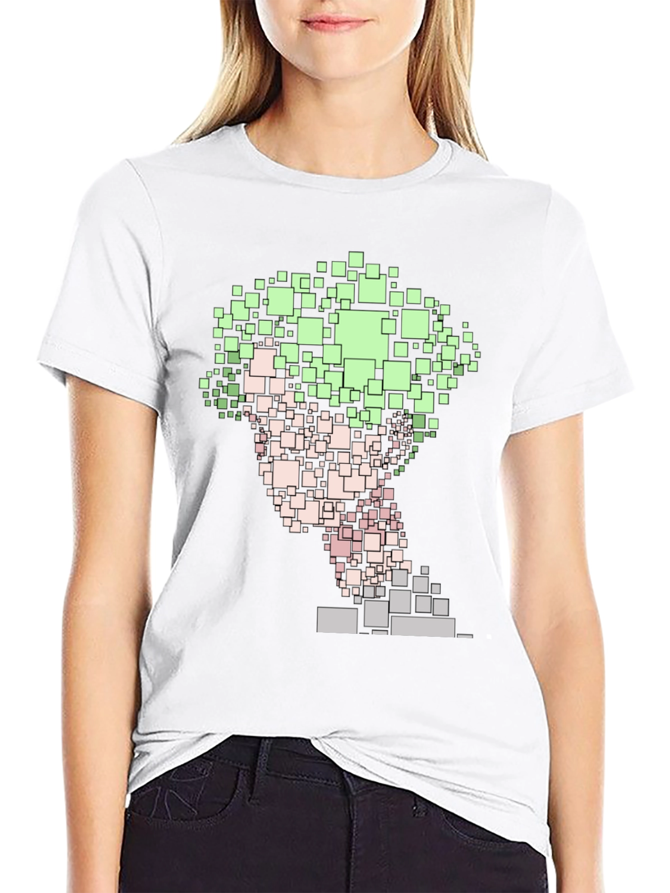Abstract Pixel Art T-Shirt - Stylish Graphic Tee