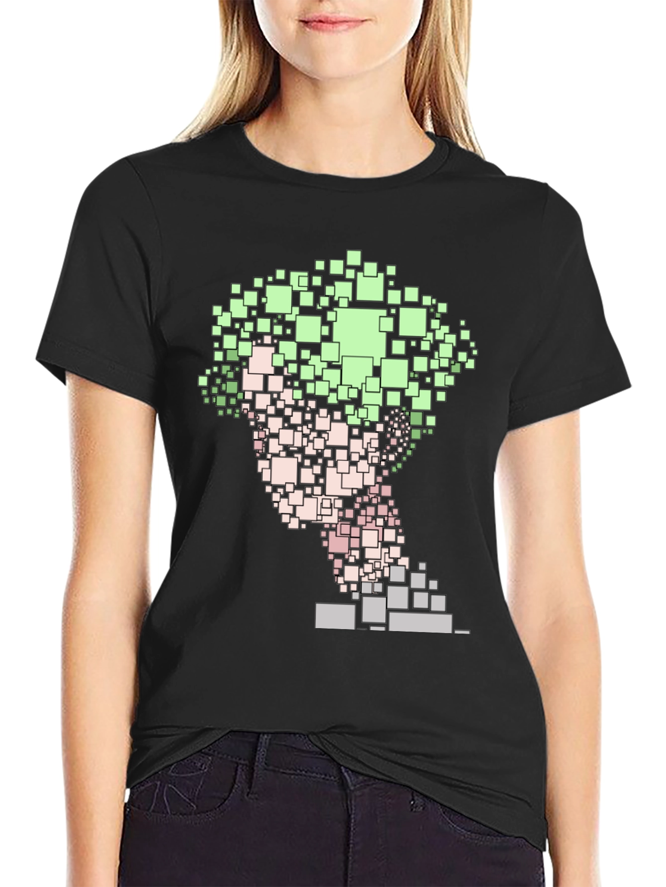 Abstract Pixel Art T-Shirt - Stylish Graphic Tee