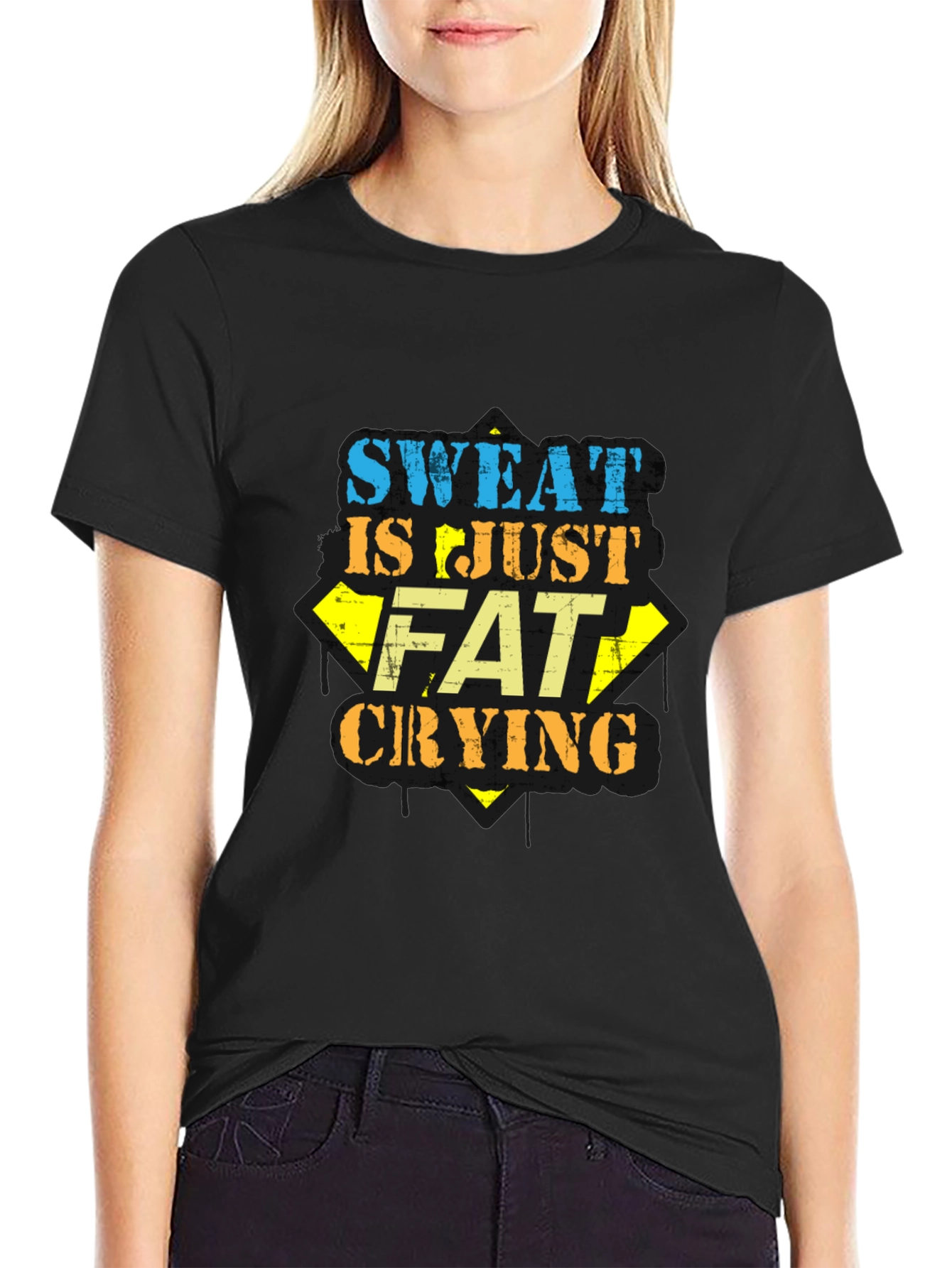 Sweat is Just Fat Crying Graphic Tee