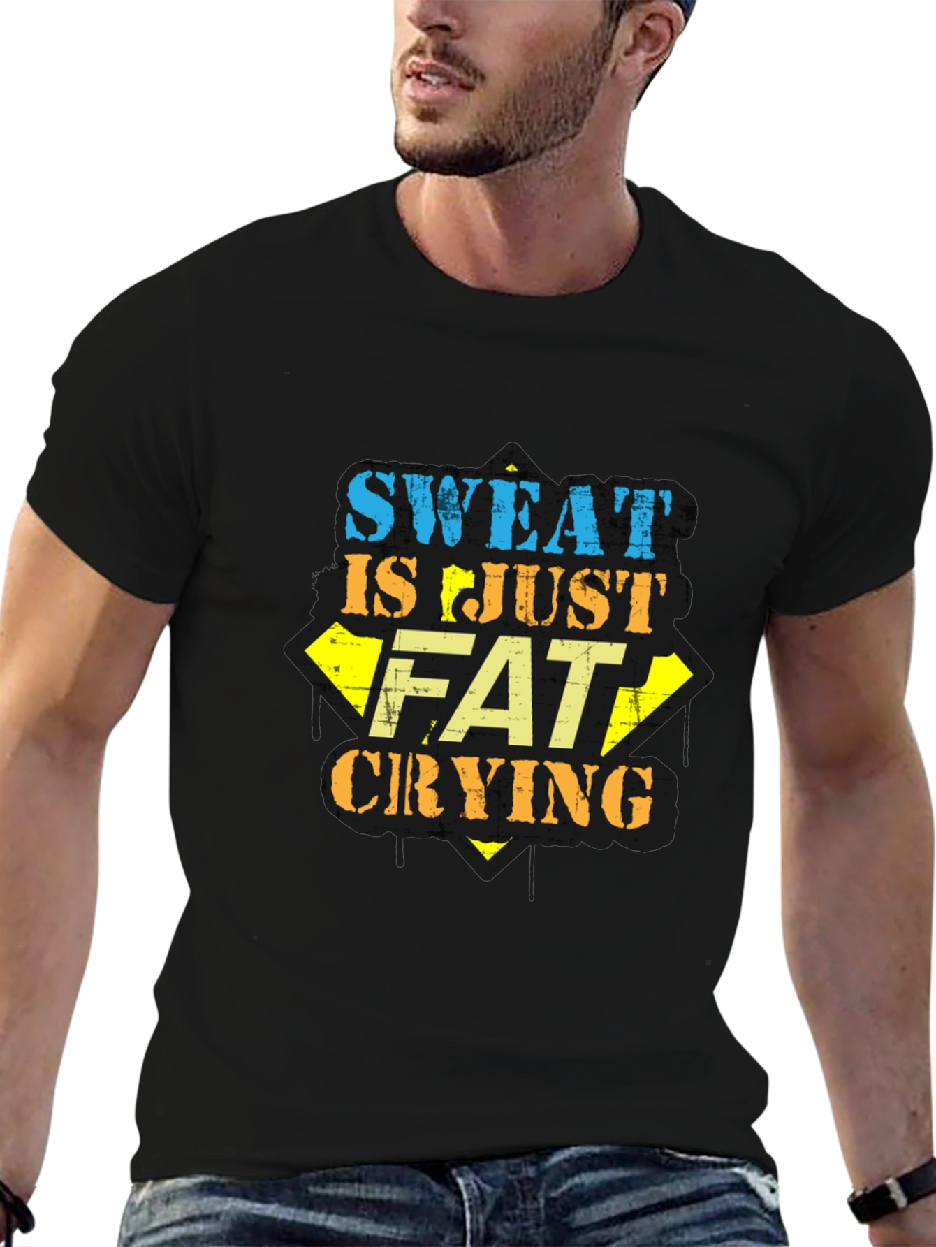 Sweat is Just Fat Crying Graphic Tee