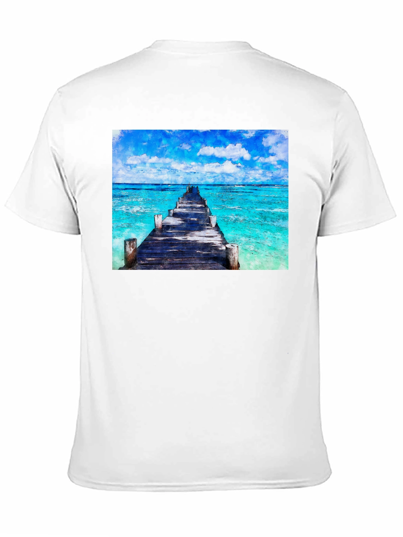 Ocean Pier Graphic T-Shirt - Black