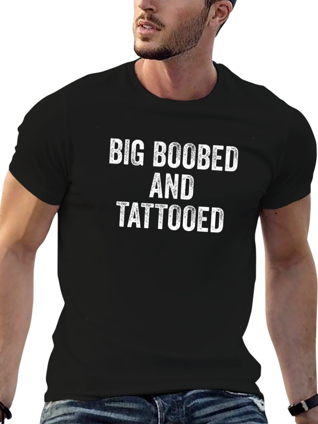 Big Boobed & Tattooed Graphic T-Shirt - Black