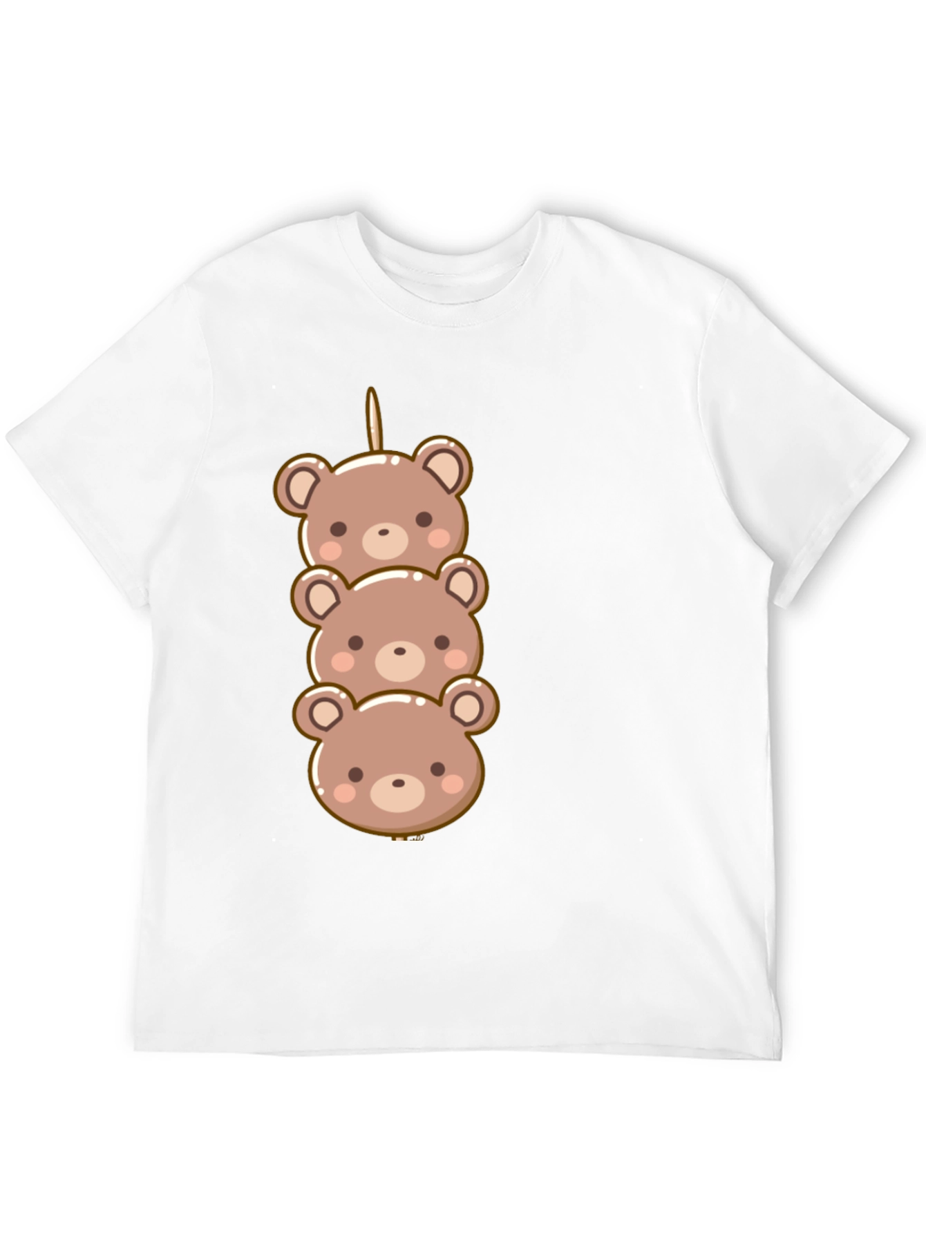 Cute Bear Dango Graphic Tee - Black