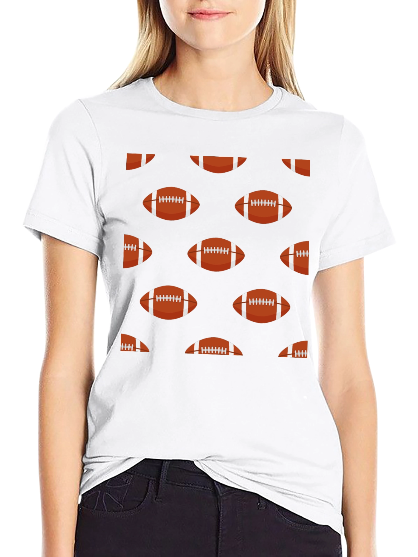 Football Pattern T-Shirt