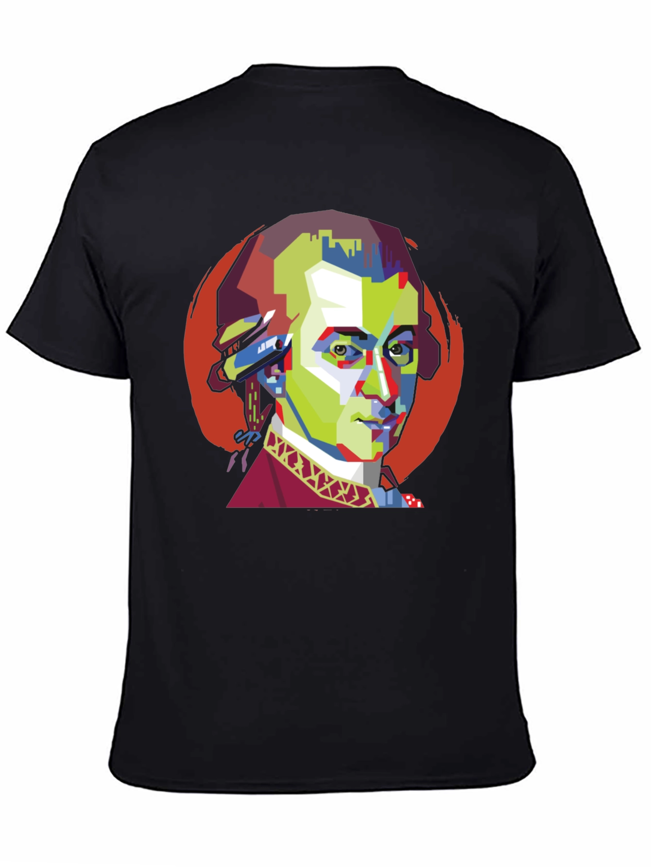 Mozart Pop Art Black T-Shirt
