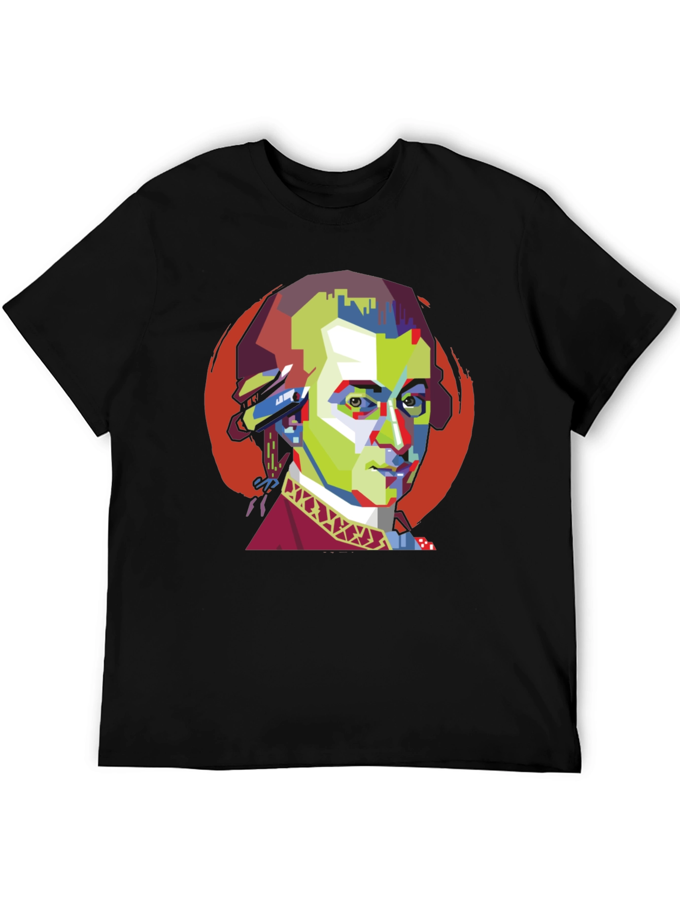 Mozart Pop Art Black T-Shirt