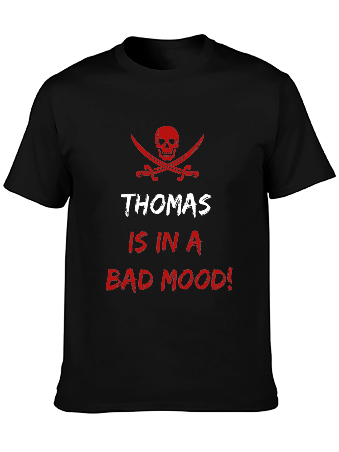 Thomas Bad Mood Pirate T-Shirt - Funny Graphic Tee