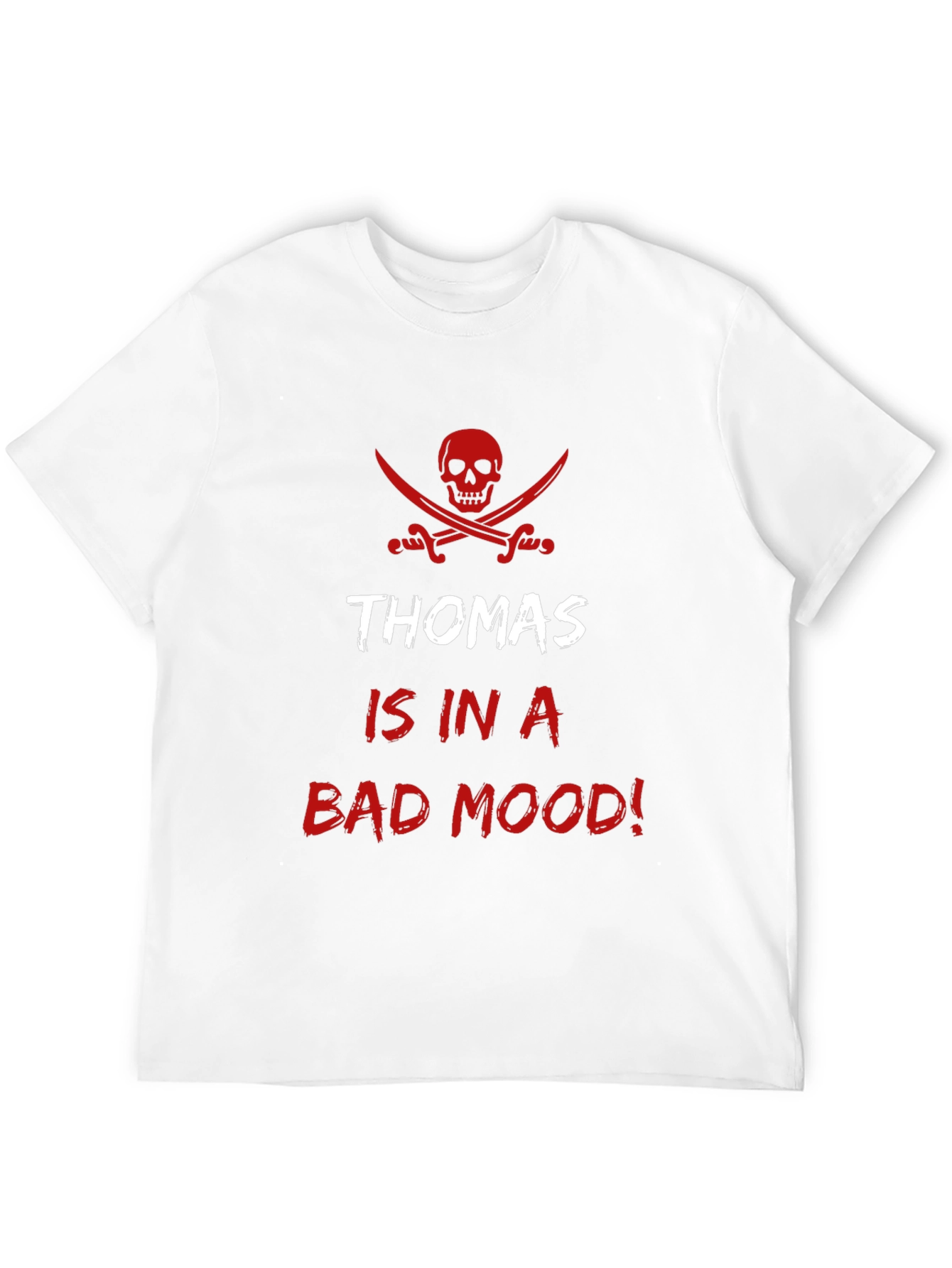 Thomas Bad Mood Pirate T-Shirt - Funny Graphic Tee