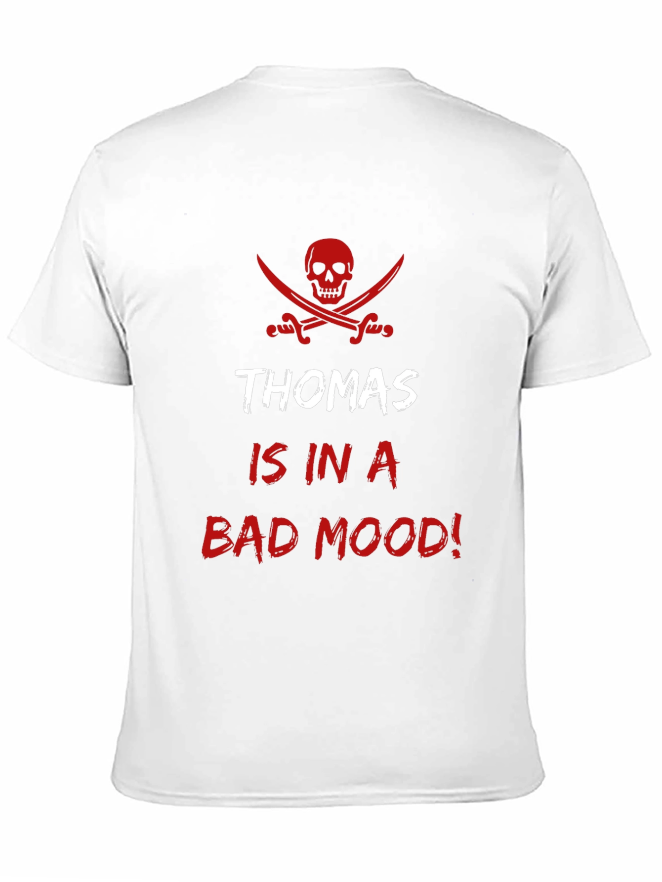Thomas Bad Mood Pirate T-Shirt - Funny Graphic Tee