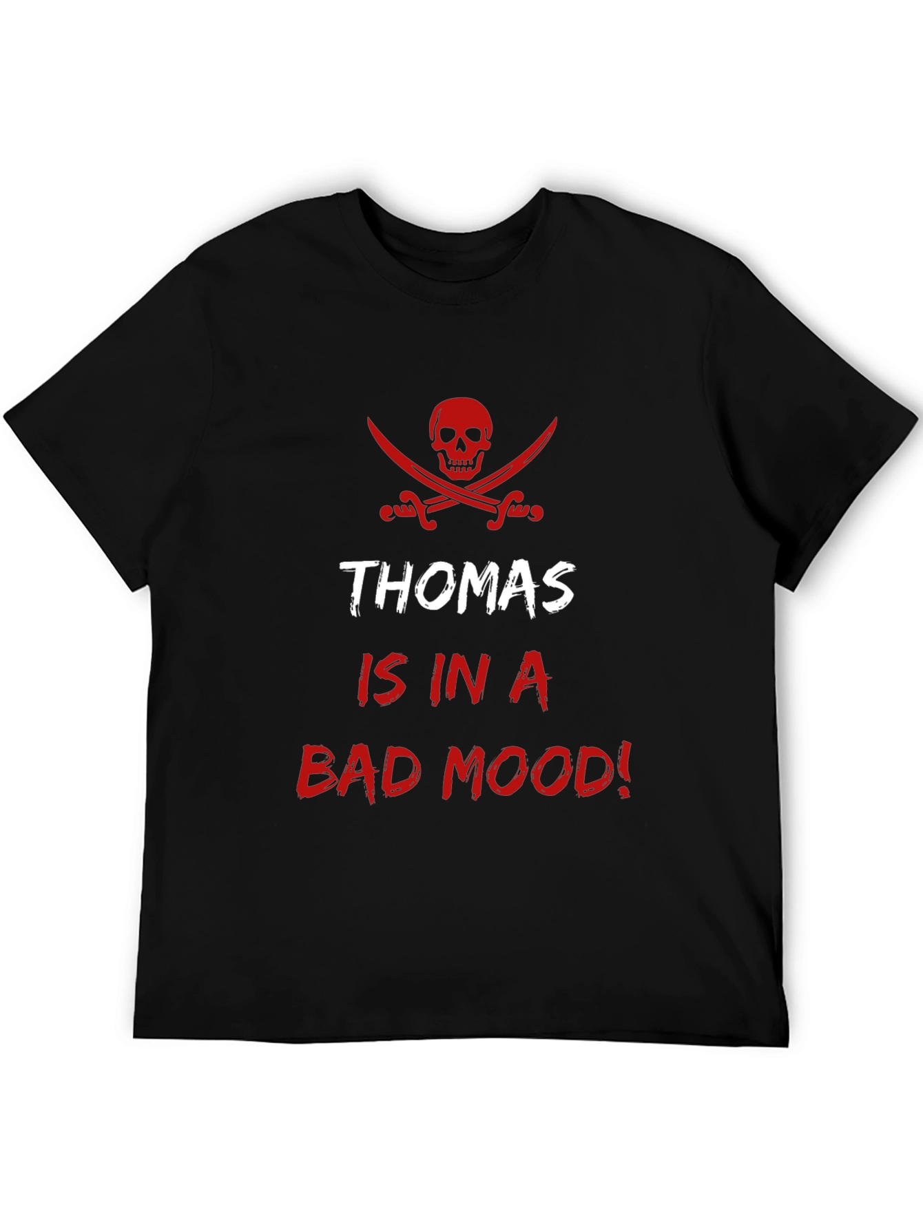 Thomas Bad Mood Pirate T-Shirt - Funny Graphic Tee