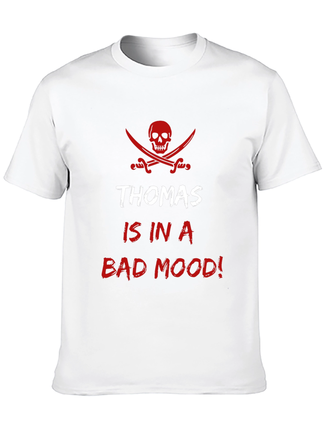 Thomas Bad Mood Pirate T-Shirt - Funny Graphic Tee