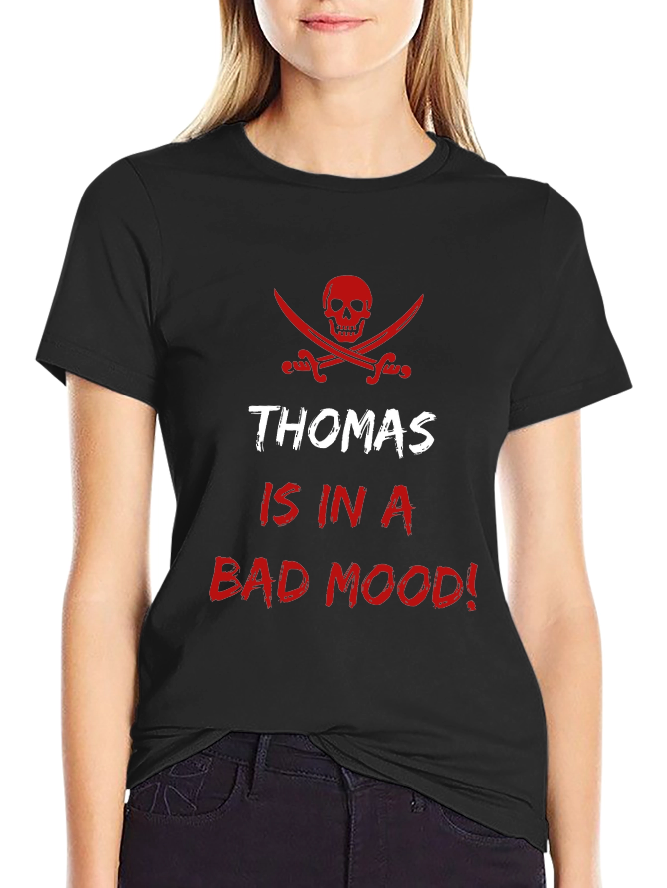 Thomas Bad Mood Pirate T-Shirt - Funny Graphic Tee
