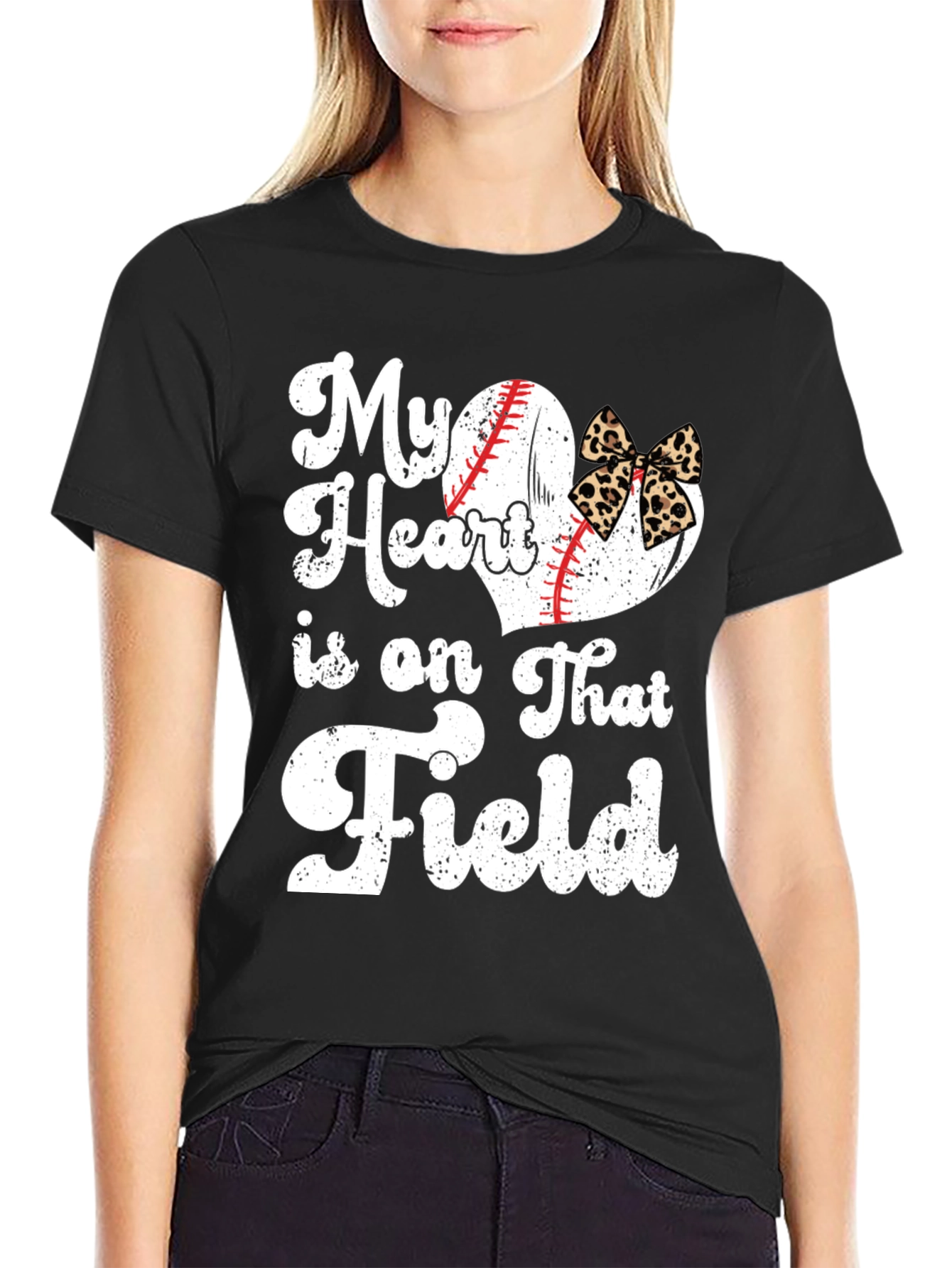 My Heart Is On That Field Baseball Graphic T-Shirt