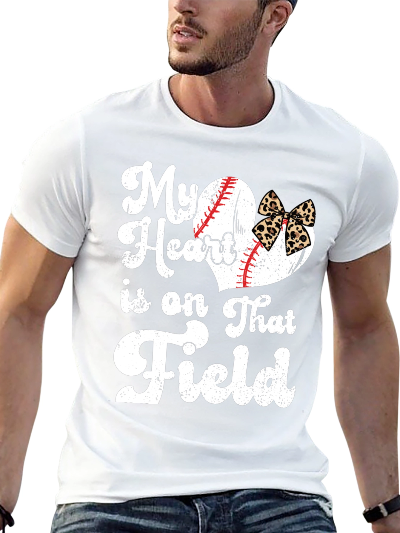 My Heart Is On That Field Baseball Graphic T-Shirt