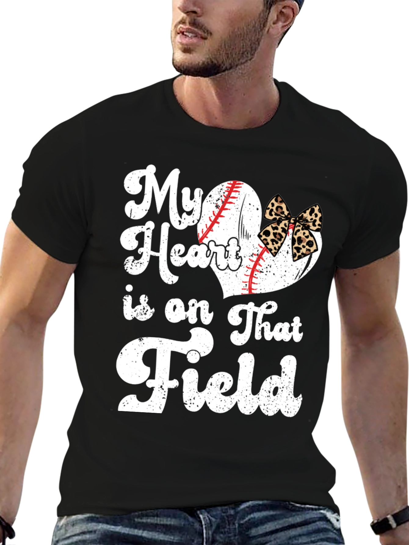 My Heart Is On That Field Baseball Graphic T-Shirt