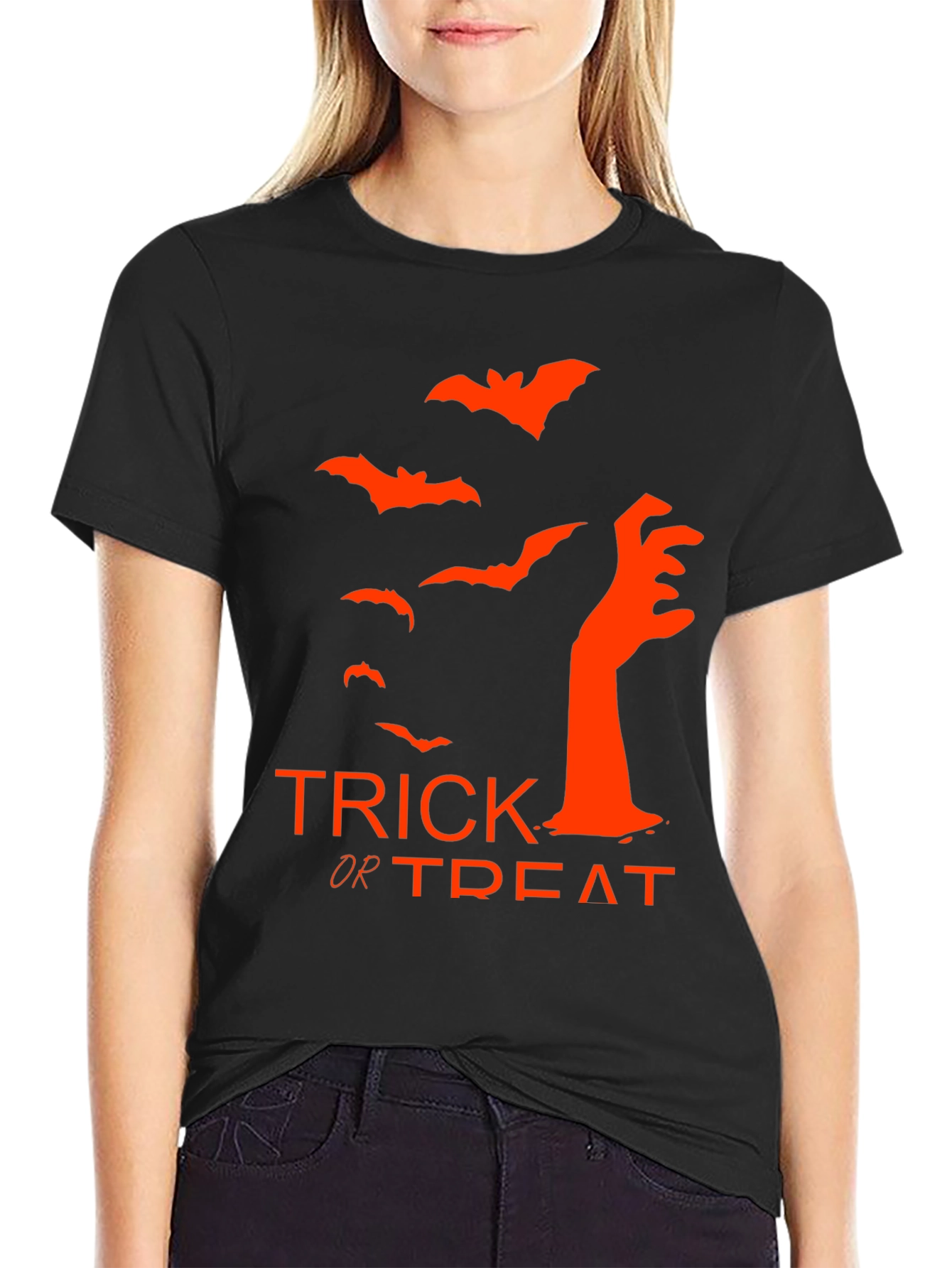 Halloween Trick or Treat Black T-Shirt