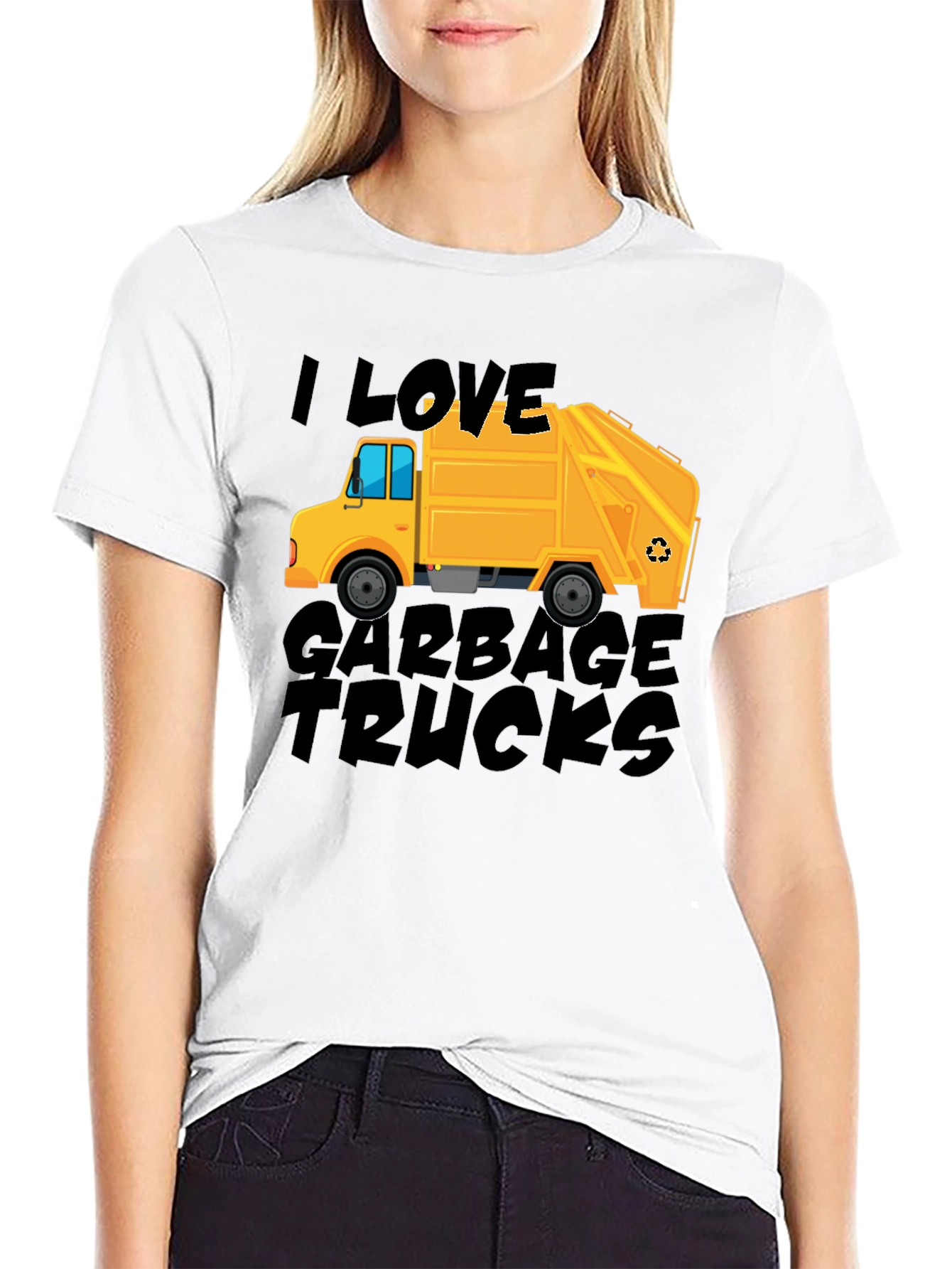 I Love Garbage Trucks Graphic Tee