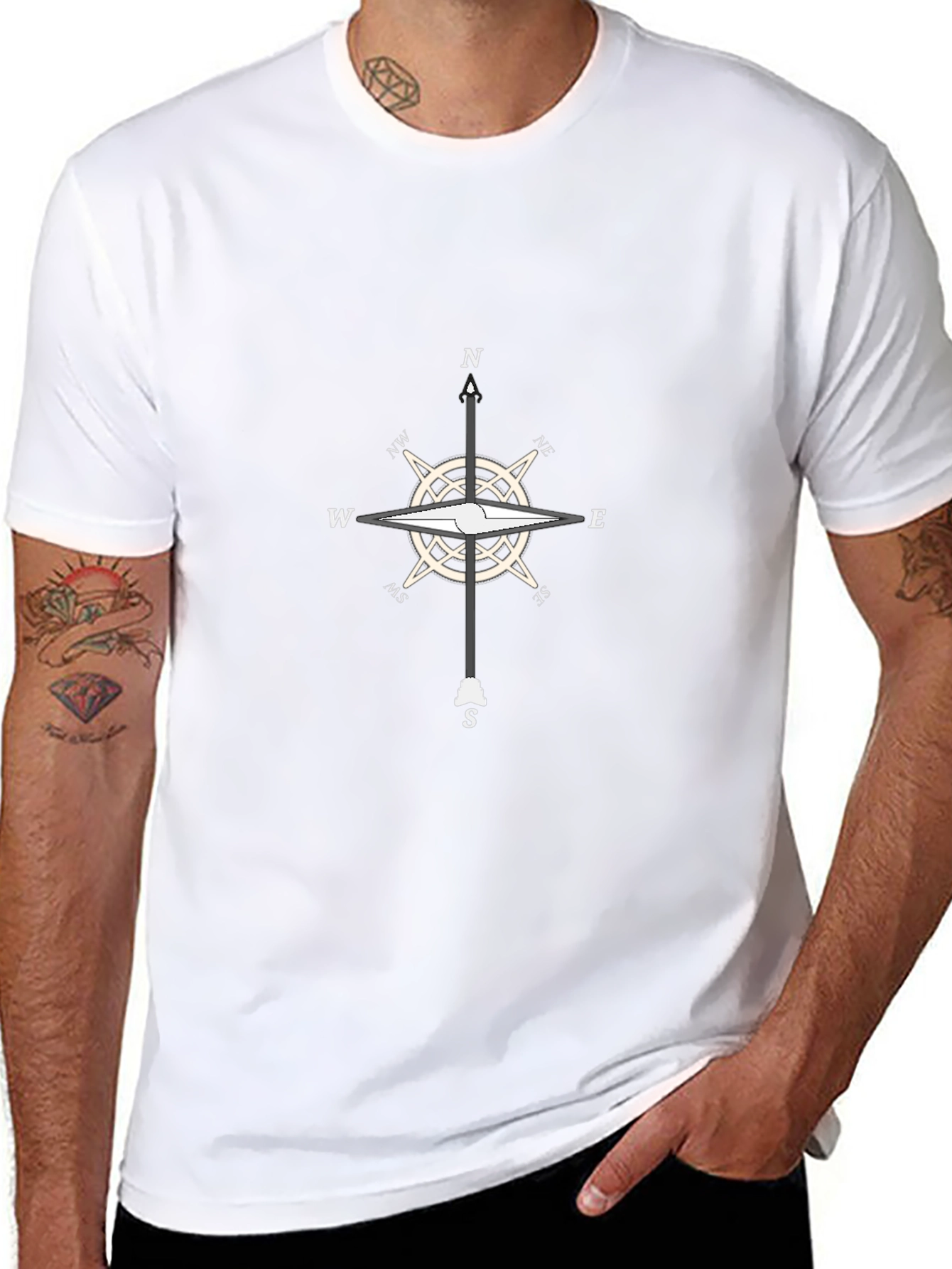 Compass Rose Graphic Tee - Mens