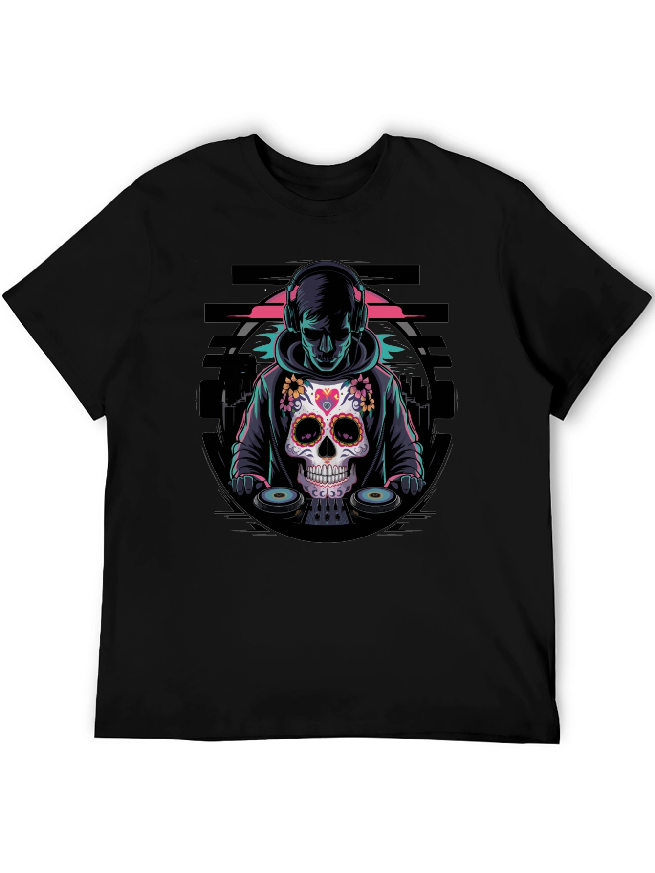 Skull DJ Graphic T-Shirt