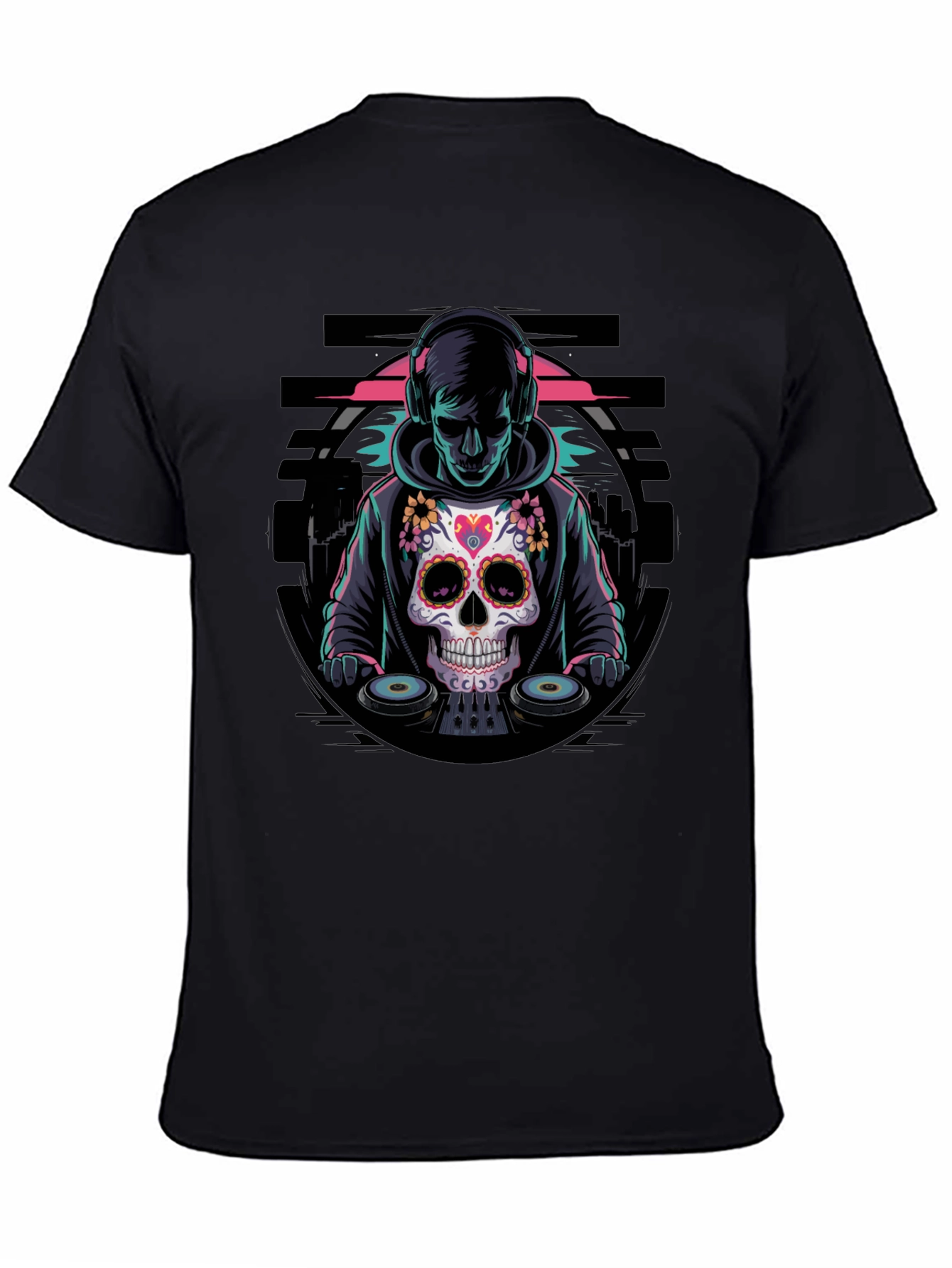 Skull DJ Graphic T-Shirt