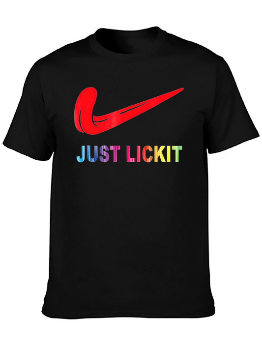 Just Lick It Tongue Logo Graphic Tee