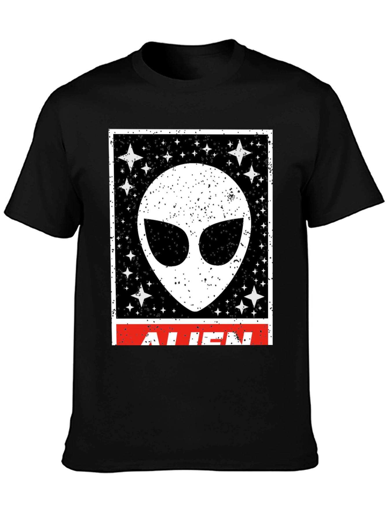 Alien Graphic Print Crew Neck T-Shirt