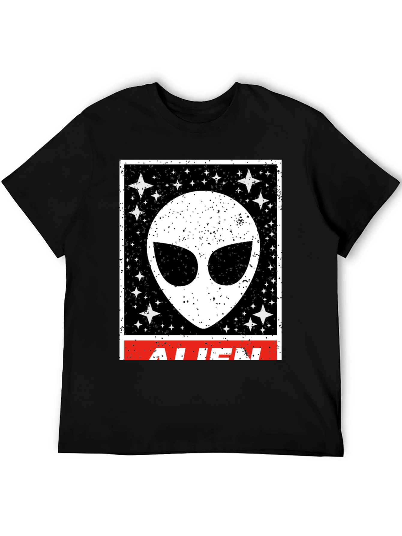Alien Graphic Print Crew Neck T-Shirt