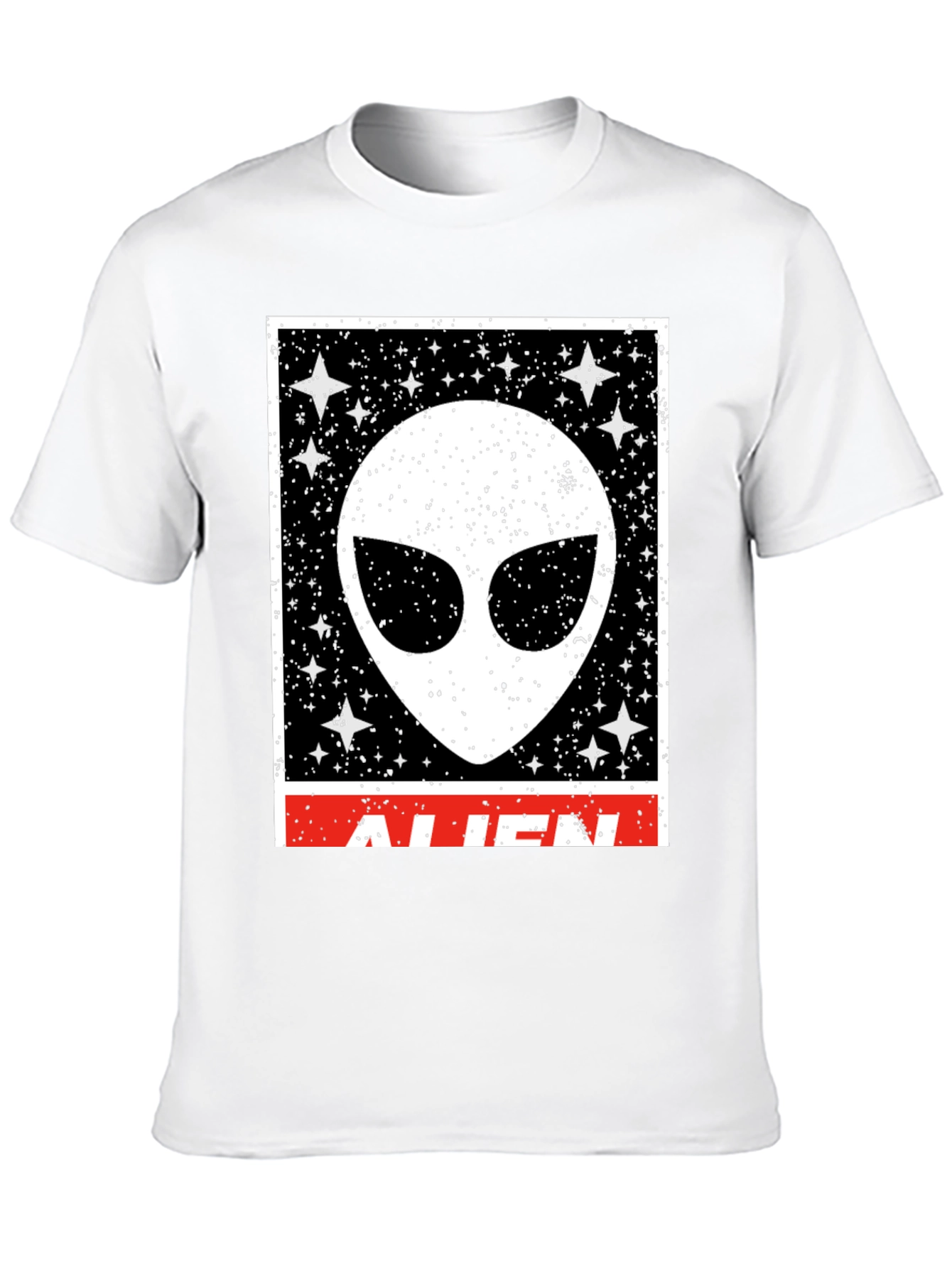 Alien Graphic Print Crew Neck T-Shirt