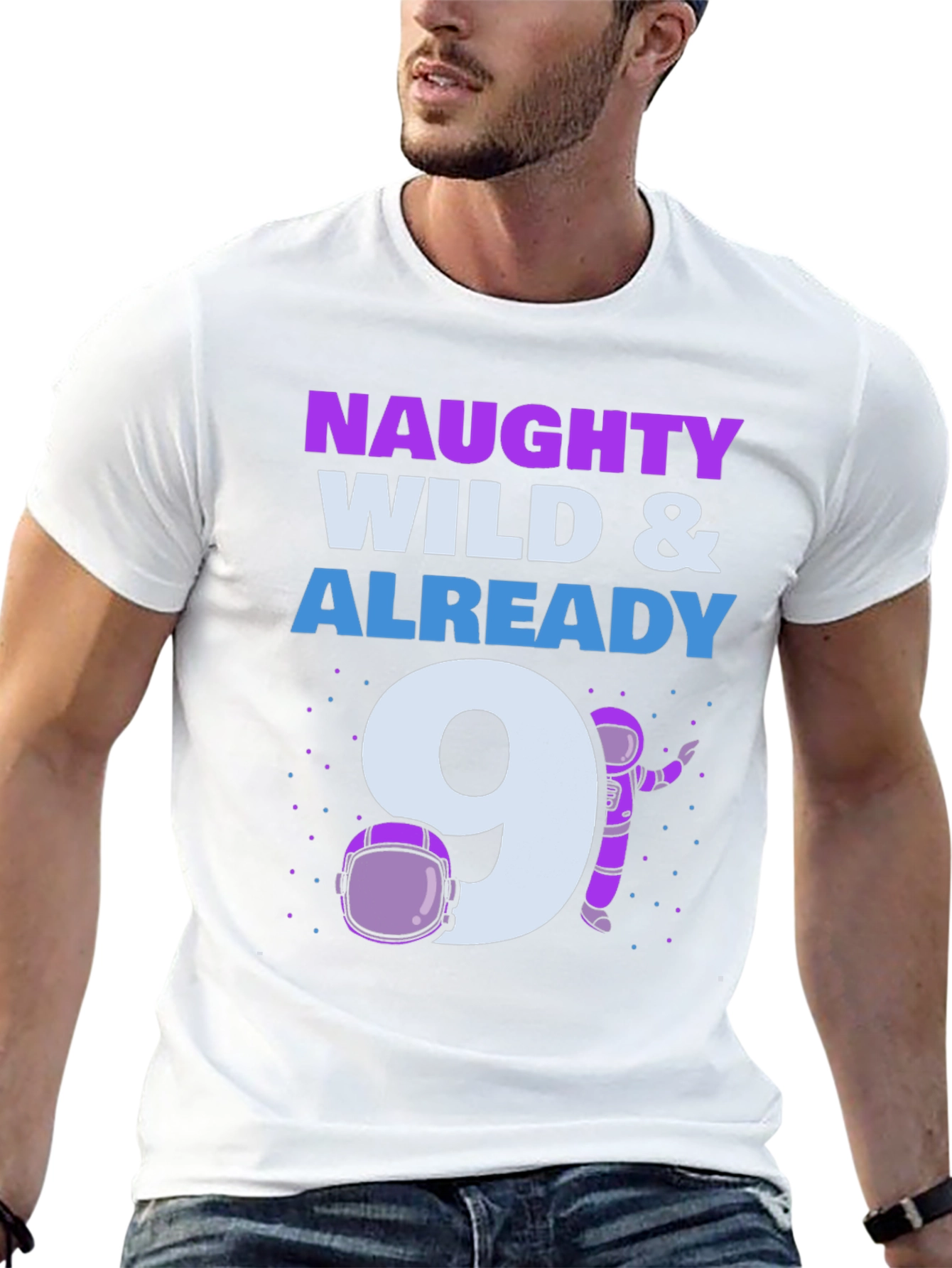 Naughty Wild & Already 9 Black T-Shirt