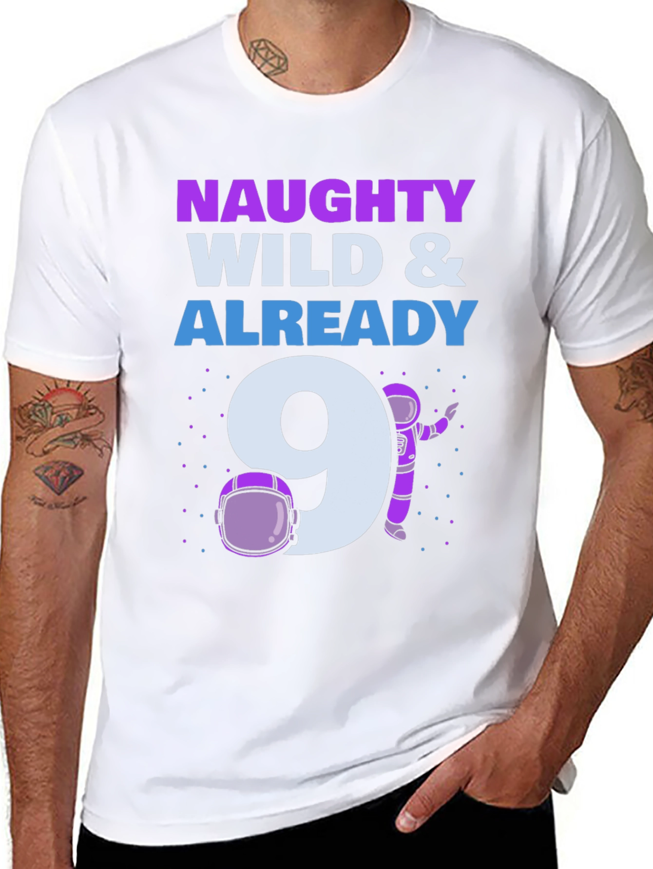 Naughty Wild & Already 9 Black T-Shirt