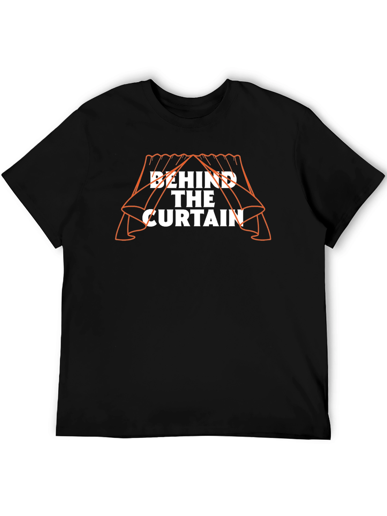 Behind the Curtain Graphic Black T-Shirt