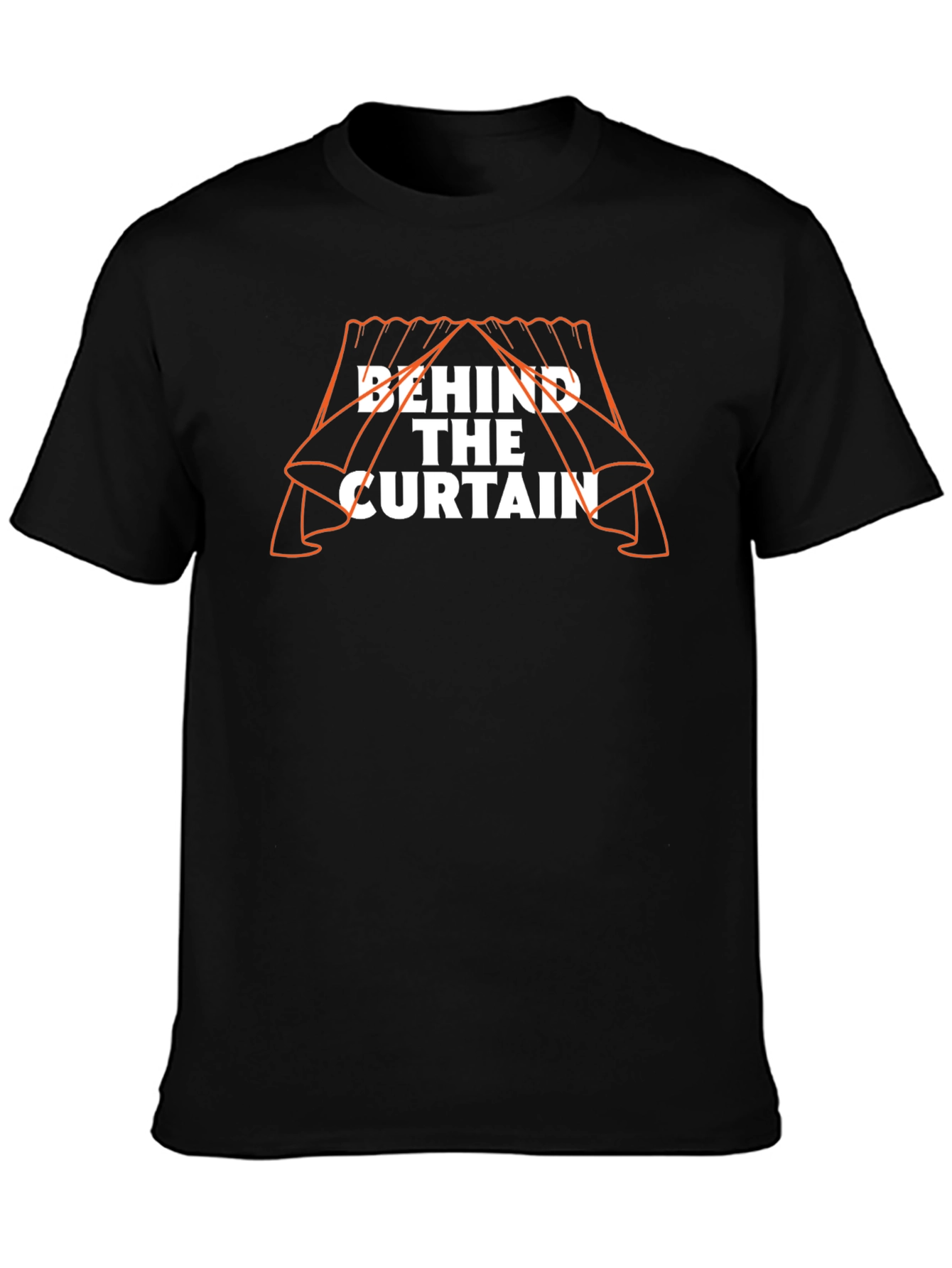 Behind the Curtain Graphic Black T-Shirt